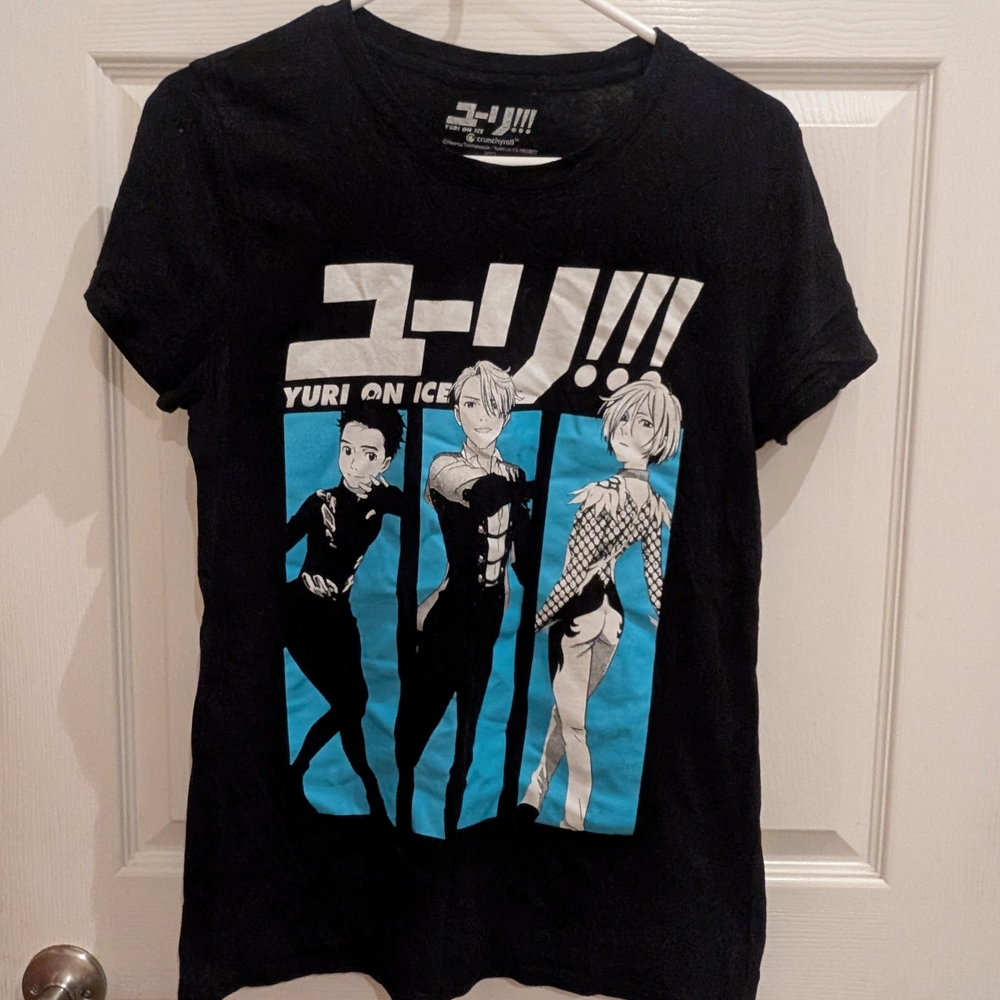 Black Graphic T-Shirt with Anime Design - Picture 2 of 4